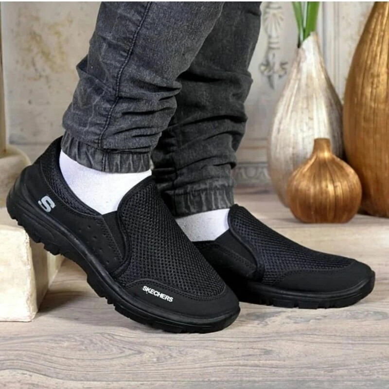 کفش اسکیچرز مردانه کفش راحتی سایز 40 تا 45 ارسال فوری - طوسی / ۴۰